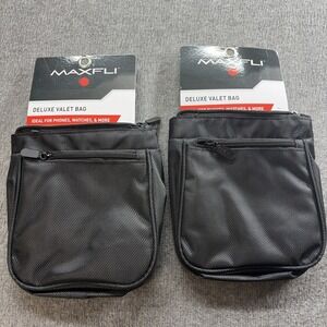 Pack of 2 Maxfli Valuables Pouch with Plush Lining - Attaches to Golf Bag -MX462